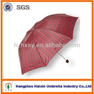 Cheap Folding Check Rain Umbrella For Sale